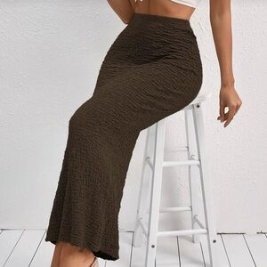 Shein High Waist Pencil Skirt Maxi Women Outfit